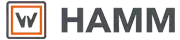 HAMM logo with stylized letter "W" in orange.