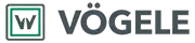 Vögele logo with green and gray design.