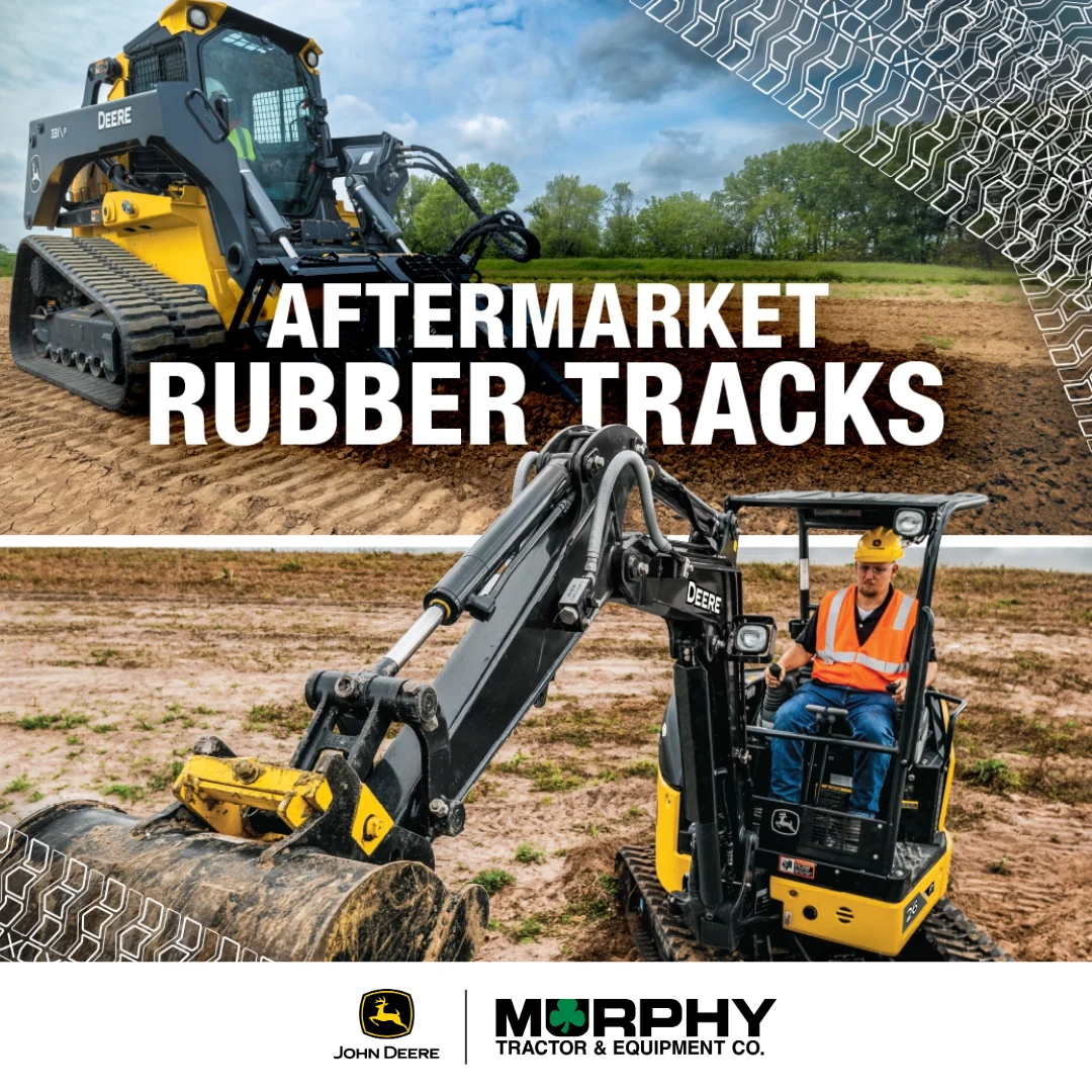20% OFF genuine John Deere rubber tracks — in stock and custom orders available (includes A&I tracks)